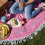 Hand Embroidered Picnic Blanket, thumbnail 2 of 3