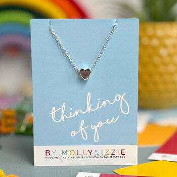 Personalised Heart Necklace Thinking Of You, 3 of 12