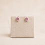 Sterling Silver October Birthstone Stud Earrings, thumbnail 3 of 4