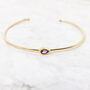 18ct Gold Vermeil Plated Amethyst February Bangle, thumbnail 1 of 4