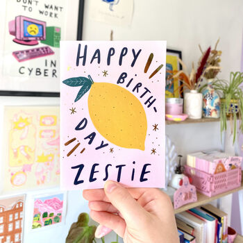 Happy Birthday Zestie Greeting Card, 2 of 2