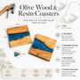 Olive Wood And Resin Coaster, thumbnail 2 of 7