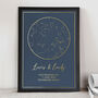 Personalised Gold Star Map Print, thumbnail 1 of 7