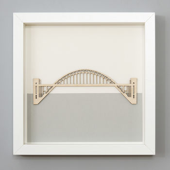 Wooden Tyne Bridge Framed Lasercut, 2 of 3