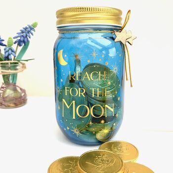 Money Box Jar With Chocolate Coins, 2 of 8