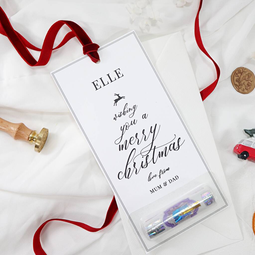 Personalised Christmas Holiday Money Gift Holder Luxury Gift For Him Her, 1 of 8