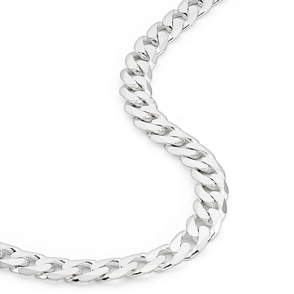 Sterling Silver Curb Chain Necklace 22 Inches, 1 of 4