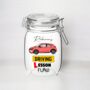 Personalised Driving Lesson Fund Kilner Style Jar, thumbnail 1 of 2