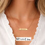 Personalised Handwriting Horizontal Bar Necklace, thumbnail 1 of 6