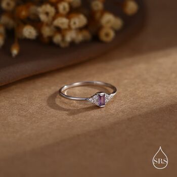 Vintage Inspired Lilac Purple Cz Ring, 4 of 12