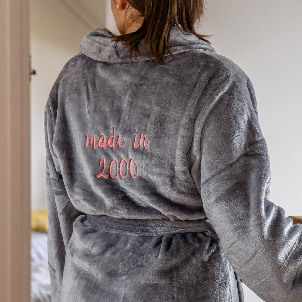 Personalised Soft Fleece Dressing Gown, 1 of 12