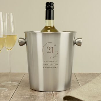 Personalised Date Stainless Steel Ice Bucket – Perfect Wedding Gift, 5 of 5