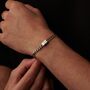Gold Charm Name Initials Date Message Bracelet For Men And Women, thumbnail 9 of 12