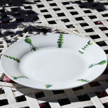 Topiary Hand Decorated Bone China Large Side Plate, 2 of 4