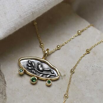 Gold Plated Sterling Silver Hieroglyphics Necklace, 8 of 10