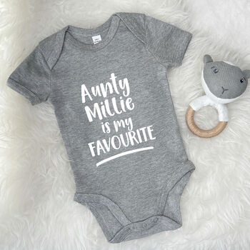 My Auntie Is My Favourite Personalised Babygrow, 6 of 12