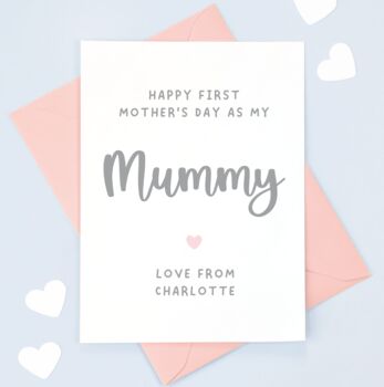 Mummy Personalised First Mother's Day Card, 3 of 4