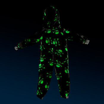 Family Matching Halloween Skull Glow In The Dark Onesie, 5 of 6