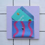 Wave Leather Hand Painted Card Pouch, thumbnail 1 of 7