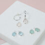 Manhattan Silver And Gemstone Interchangeable Hoops, thumbnail 1 of 7