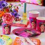 Eight Pink Frida Kahlo Party Cups, thumbnail 3 of 4