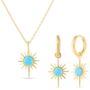 Blue Opal Northern Star Set In Sterling Silver, thumbnail 1 of 10