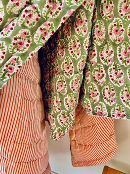 Reversible Indian Block Print Quilt, 9 of 11