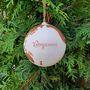 Personalised Hand Painted World Globe Bauble, thumbnail 2 of 9
