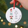 Personalised Gonk Family Christmas Tree Bauble, thumbnail 4 of 5