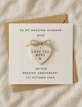 Personalised Wedding Anniversary Card For Husband Or Wife, 3 of 3
