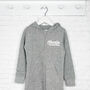 Kids Personalised Varsity Style Onesie With Name, thumbnail 4 of 7