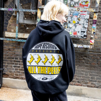 Ripe Records Unisex 90s Style Graphic Hoodie In Black, 3 of 6