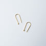 Small Arc Earrings In Gold, thumbnail 5 of 6