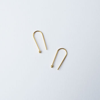 Small Arc Earrings In Gold, 5 of 6