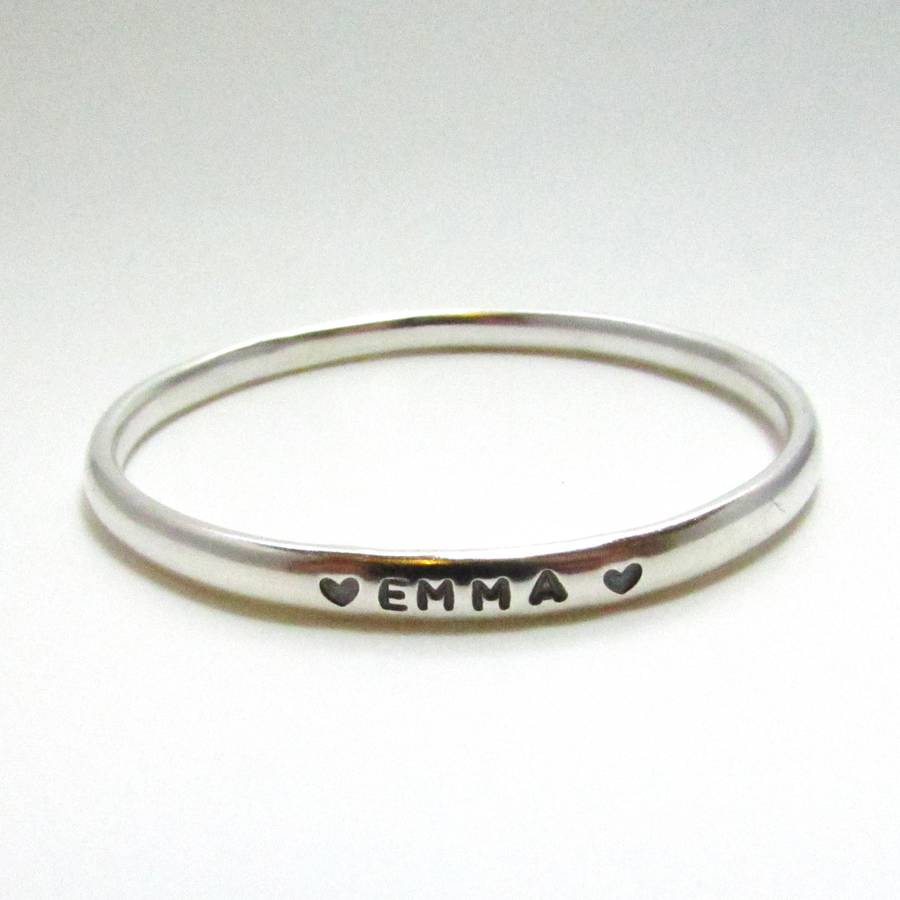 Personalised Baby Christening Bangle By Ali Bali Jewellery