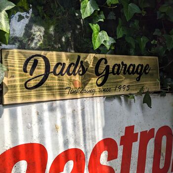 Personalised Wooden Garage Sign, 2 of 4