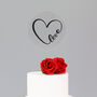 Monochrome Love Cake Topper, thumbnail 1 of 3