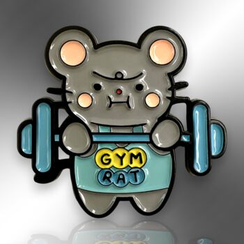 Sporty Gym Rat Fitness Enamel Pin Badge, 4 of 9