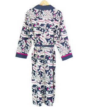 Indian Cotton Leaf Print Robe, 2 of 4