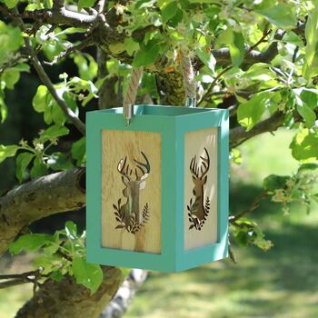 Peppermint Wood Anniversary Candle Lantern, 4 of 9