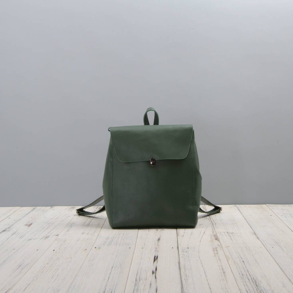 minimalist genuine grain leather backpack personalised by eazo ...