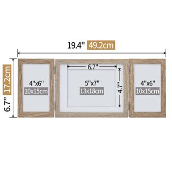 Multiple Three Tabletop Wall Wooden Photo Frame, 8 of 12