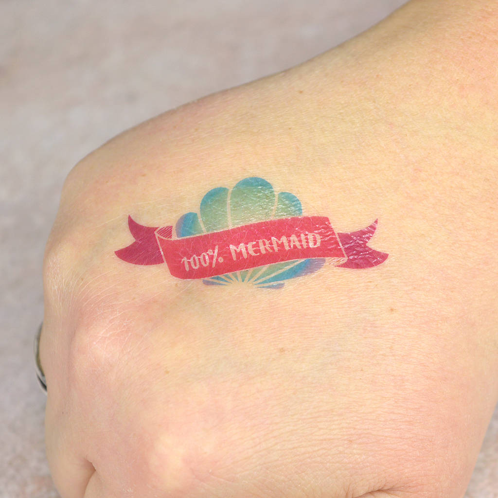 Mermaid Temporary Tattoos By Pink And Turquoise