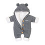 Personalised Grey Sherpa Knitted Onesie, thumbnail 3 of 9
