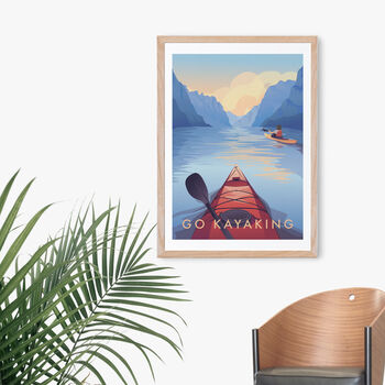 Go Kayaking Travel Poster Art Print, 4 of 8