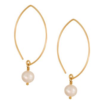 Gold Plated Or Sterling Silver Freshwater Drop Earrings, 3 of 6