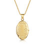 Italian Large Floral Oval Locket – 18 K Gold Plated, thumbnail 1 of 4