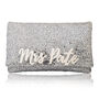 Silver Sequin Personalised Mrs Clutch, thumbnail 3 of 6