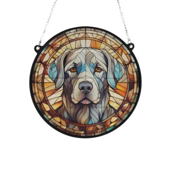 Labrador Silver Stained Glass Effect Suncatcher, 2 of 3