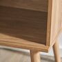 Acacia Wood And Black Metal Two Door Bar Cabinet, thumbnail 4 of 6